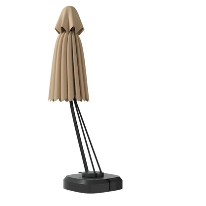 11-Foot Outdoor Cantilever Umbrella – 360° Rotation, Double-Top Wind Vent, Weighted Base & Wheels
