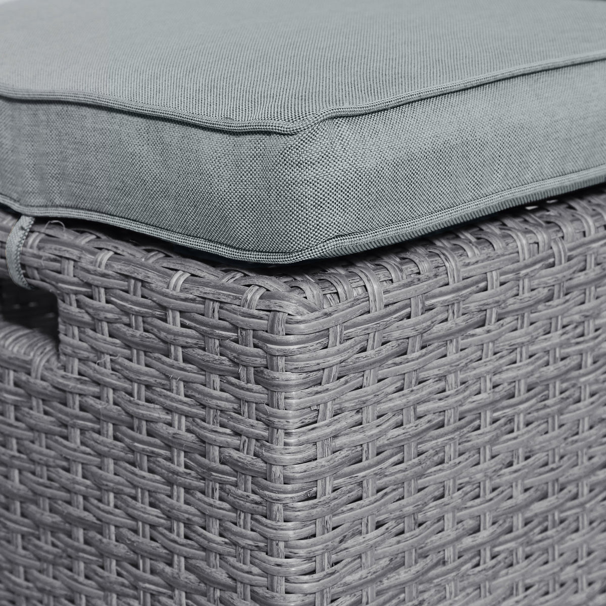 TOPMAX 6-Piece Outdoor Rattan Wicker Conversation Set with Sofa, Chairs, Ottomans & Table – Gray