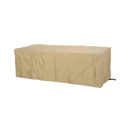 56-Inch Rectangle Gas Fire Pit Table – Wood Pattern, 50K BTU, Propane
