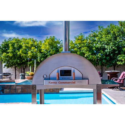 WPPO Karma 55 Commercial Wood-Fired Oven – 304 Stainless Steel, 1,215 Sq In, Holds 5 Pizzas