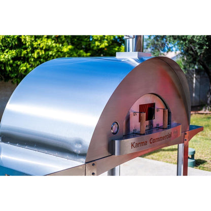 WPPO Karma 55 Commercial Wood-Fired Oven – 304 Stainless Steel, 1,215 Sq In, Holds 5 Pizzas