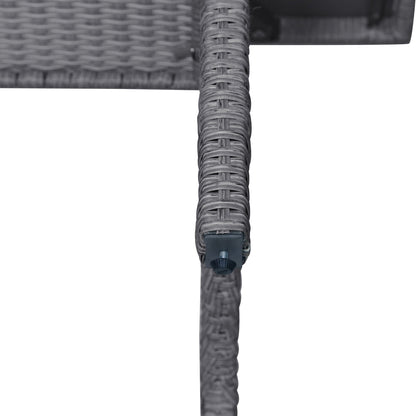 TOPMAX 6-Piece Outdoor Rattan Wicker Conversation Set with Sofa, Chairs, Ottomans & Table – Gray