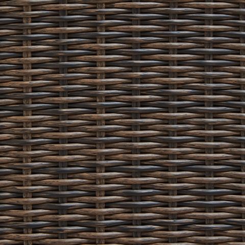 Monterey Point 48-Inch Round Wicker Fire Pit Table – Dark Brown