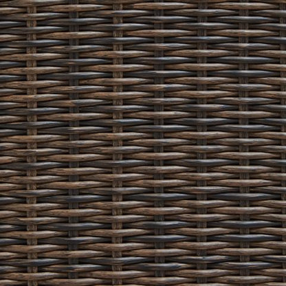 Monterey Point 48-Inch Round Wicker Fire Pit Table – Dark Brown