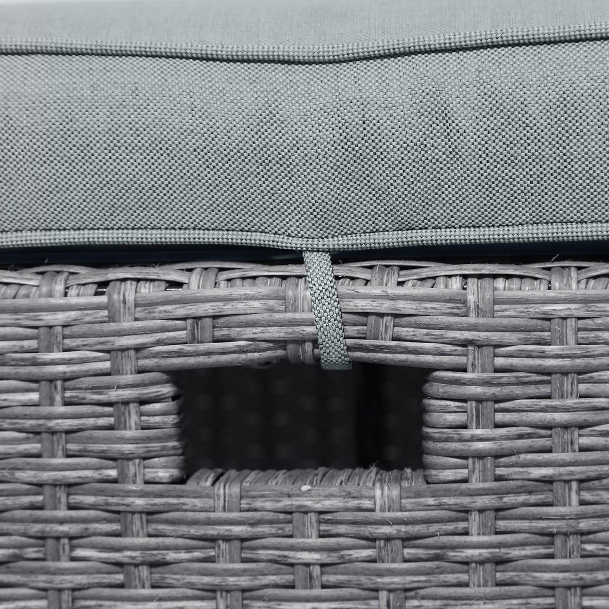 TOPMAX 6-Piece Outdoor Rattan Wicker Conversation Set with Sofa, Chairs, Ottomans & Table – Gray