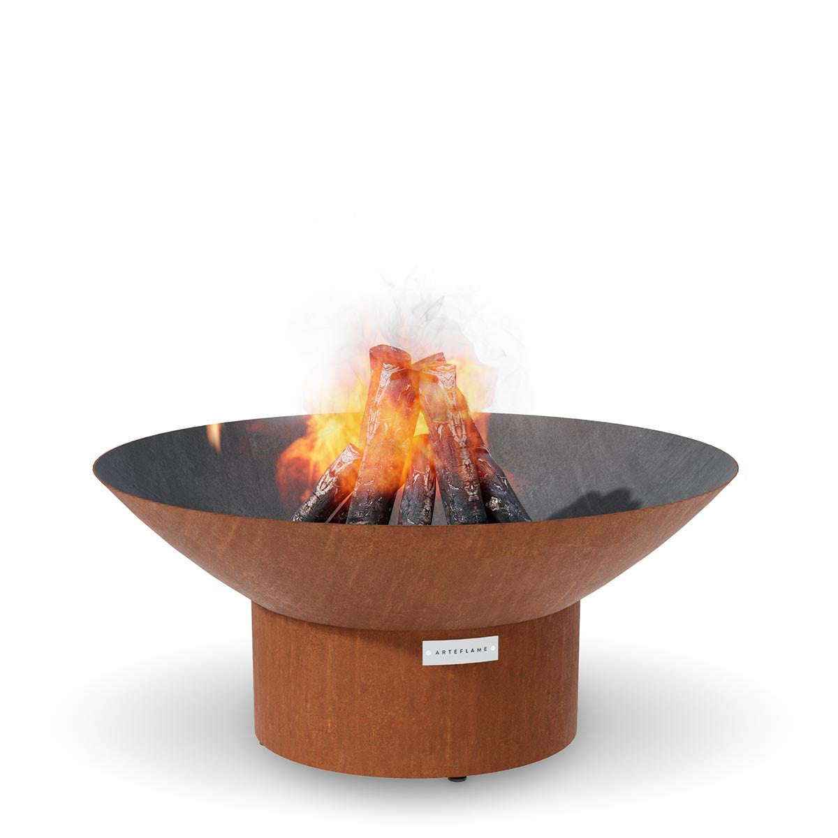 Arteflame Classic 40" Fire Pit – CORTEN Steel Bowl, Multiple Base Options, Made in USA