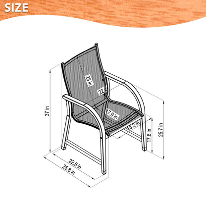 Rinjani Teak Table and Manhattan Armchair 7-Piece Outdoor Dining Set