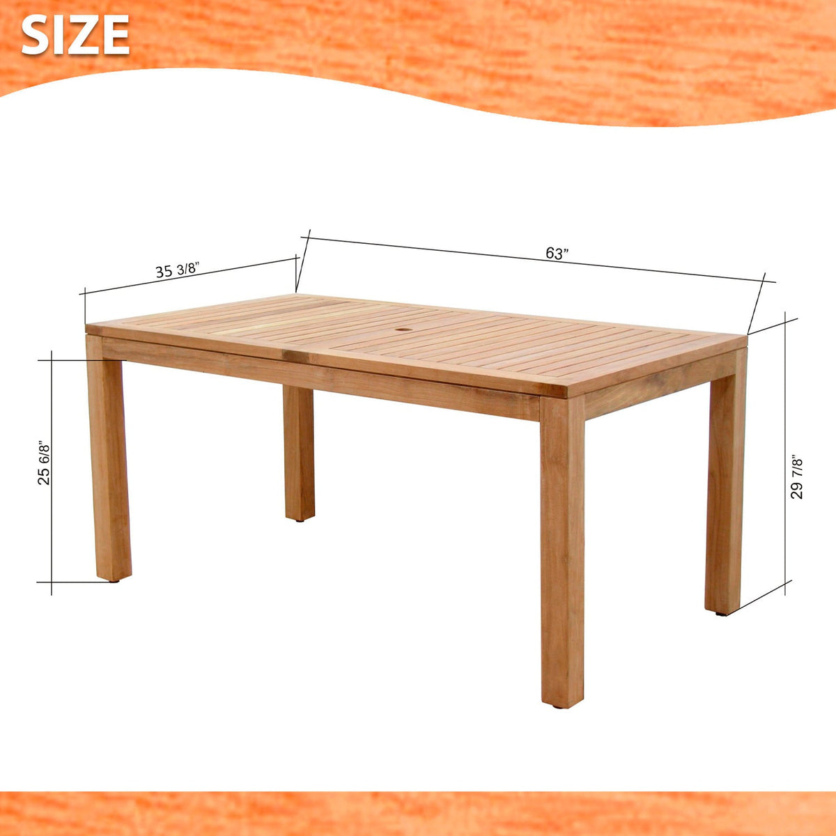 Rinjani Teak Table and Manhattan Armchair 7-Piece Outdoor Dining Set