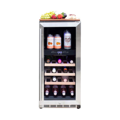 Summerset 15" Outdoor Wine Cooler – 304 Stainless, UL-Rated, Single or Dual Zone, Lifetime Warranty