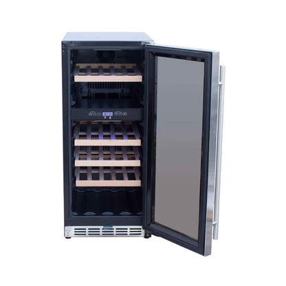 Summerset 15" Outdoor Wine Cooler – 304 Stainless, UL-Rated, Single or Dual Zone, Lifetime Warranty