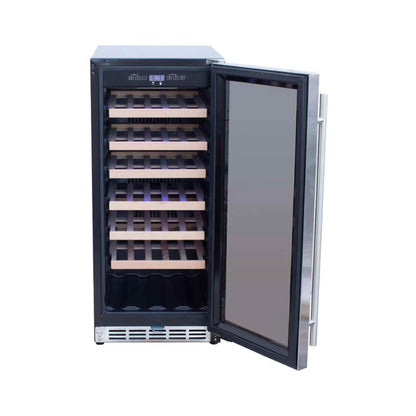 Summerset 15" Outdoor Wine Cooler – 304 Stainless, UL-Rated, Single or Dual Zone, Lifetime Warranty