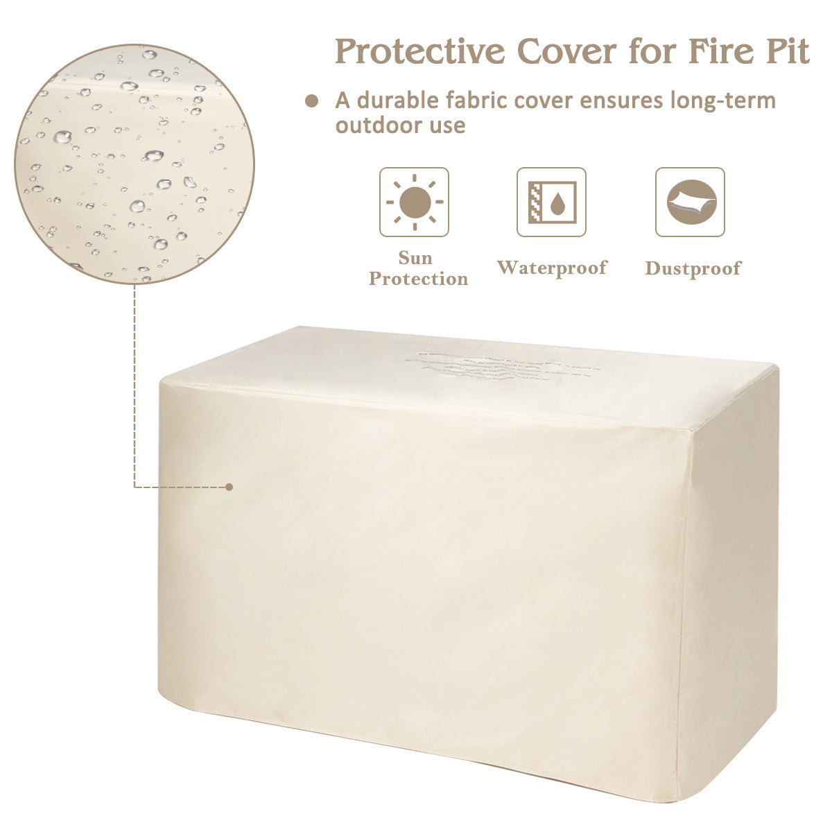 5-Piece Outdoor PE Wicker Loveseat Set with 60,000 BTU Ceramic Fire Pit, Coffee Table & Storage Box